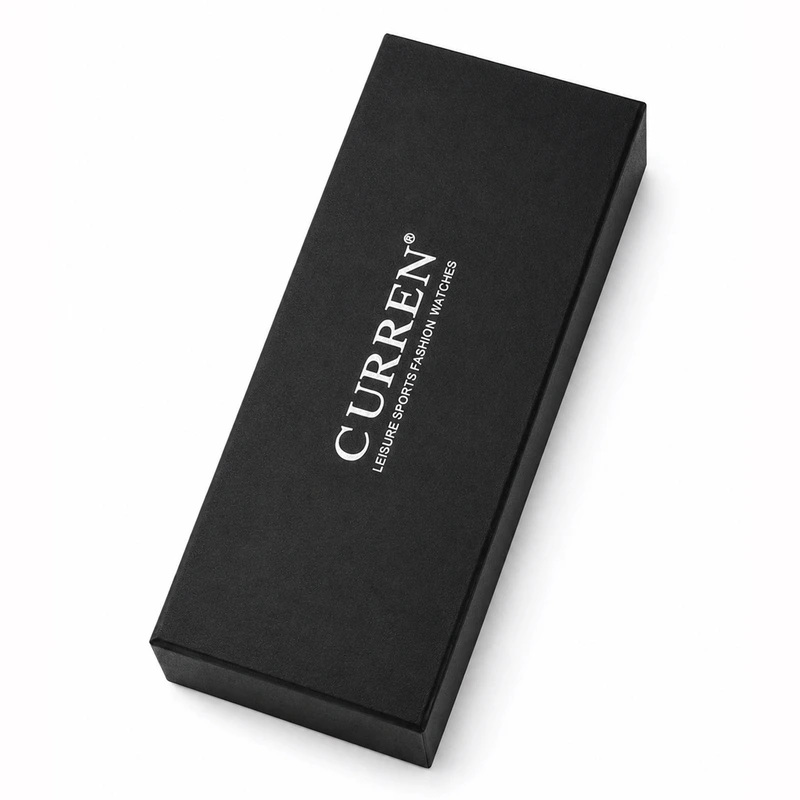 Експортна коробочка Curren Black для годинників фірмова чорна упаковка — Nobrand