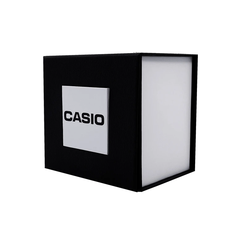 Подарункова картонна коробочка для годинника чорно-біла Casio — Nobrand