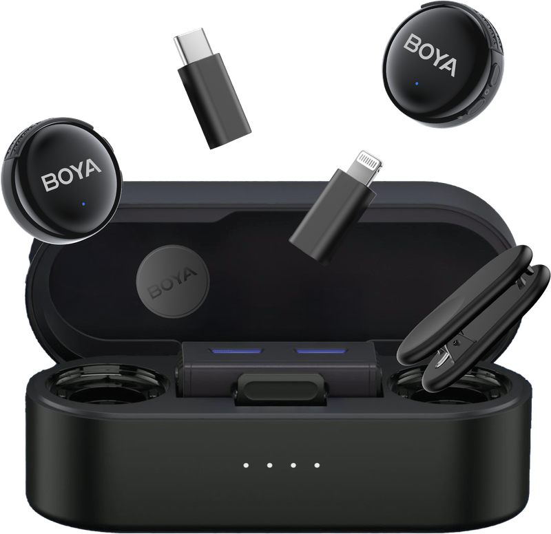 Бездротовий мікрофон BOYA LINK 3-01 Type-C/TRS/Lightning Black — BOYA