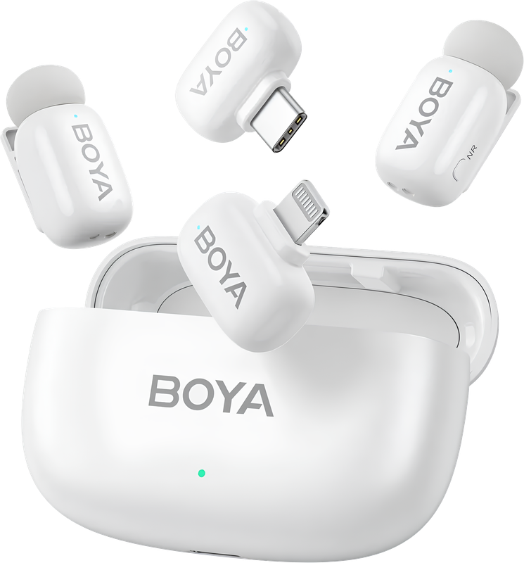 Бездротовий петличний мікрофон BOYA mini-13 Type-C/Lightning White — BOYA