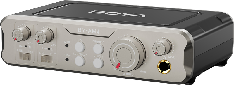 Двоканальний аудіоінтерфейс BOYA BY-AM4 — BOYA