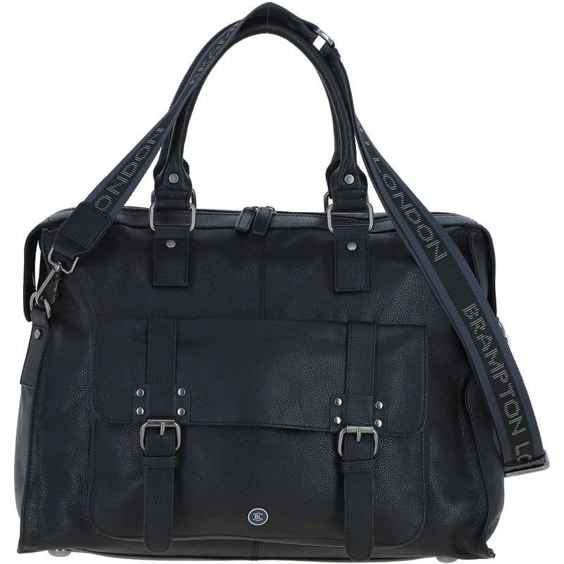 Шкіряна дорожня сумка Brampton London Weekender Black (Чорний)