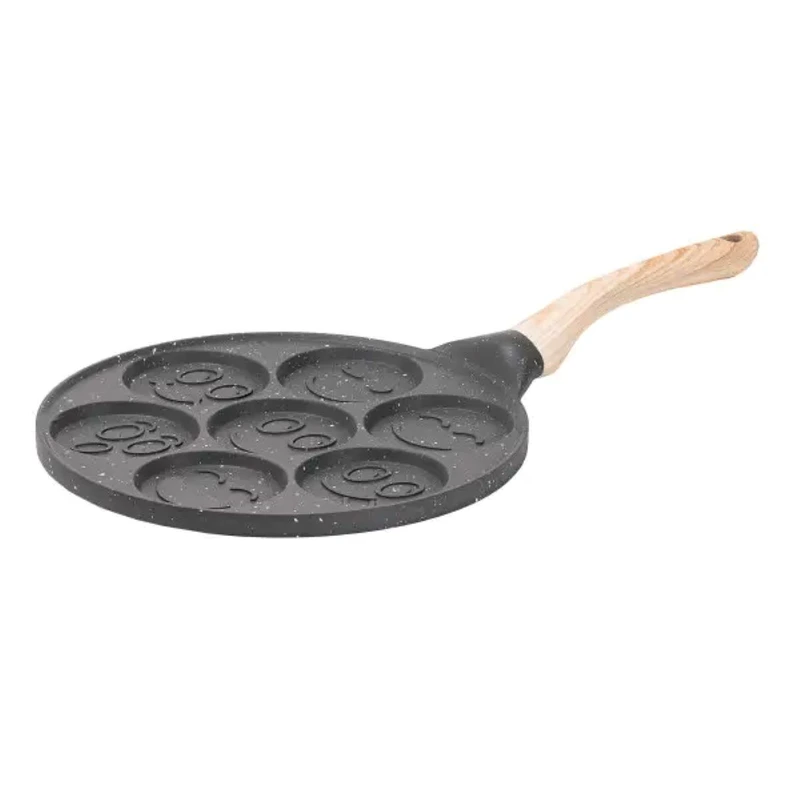 Сковорода смайл Ø 26.5 (см) на 7 секцій для панкейків сіра HP39584C — Breakfast