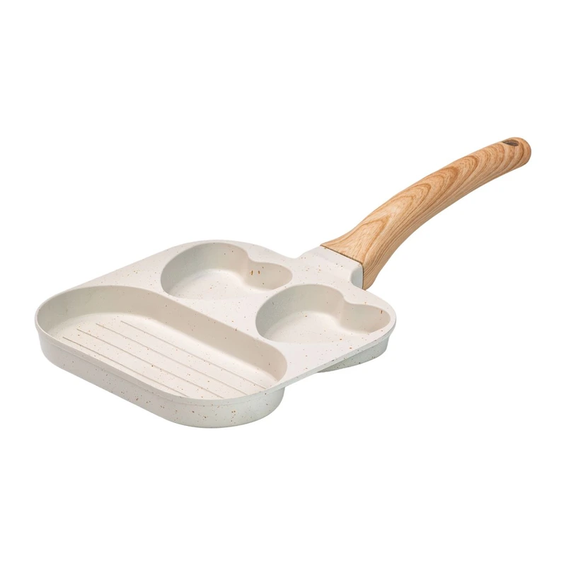 Сковорода квадратна порційна на 3 секції з антипригарним покриттям бежева HP39569W — Breakfast