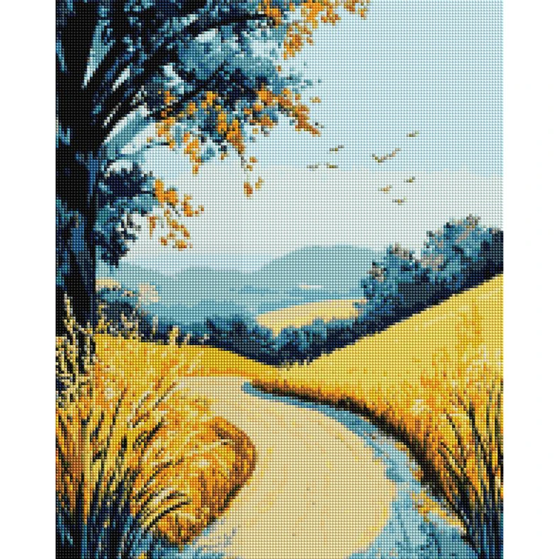 Алмазна мозаїка "Польова дорога" DBS1267, 40х50 см — Brushme