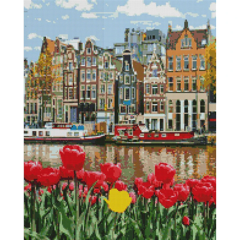 Алмазна мозаїка "Весна в Амстердамі" DBS1052, 40х50 см