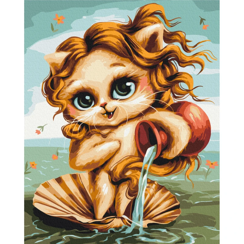 Картина за номерами "Котик Водолій" © Маріанна Пащук Brushme BS53912 40x50 см