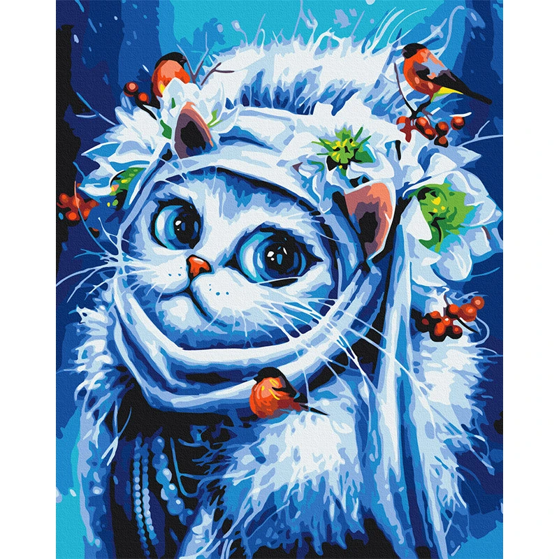 Картина за номерами "Зимова Киця" © Маріанна Пащук BS54214, 40х50 см