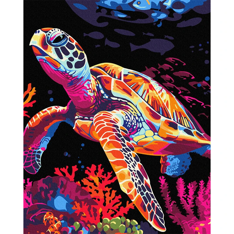 Картина за номерами "Фантазія черепахи" BSB0017, 40х50 см