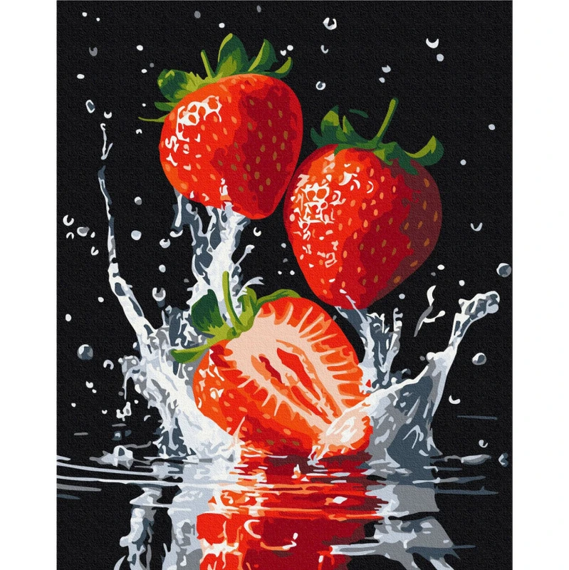 Картина за номерами "Соковита полуниця" BS54154, 40х50 см