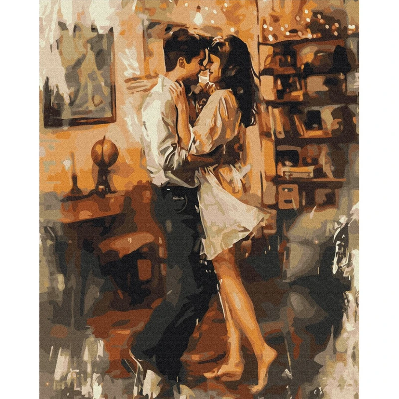 Картина за номерами "В обіймах кохання" BS53918, 40х50 см — Brushme