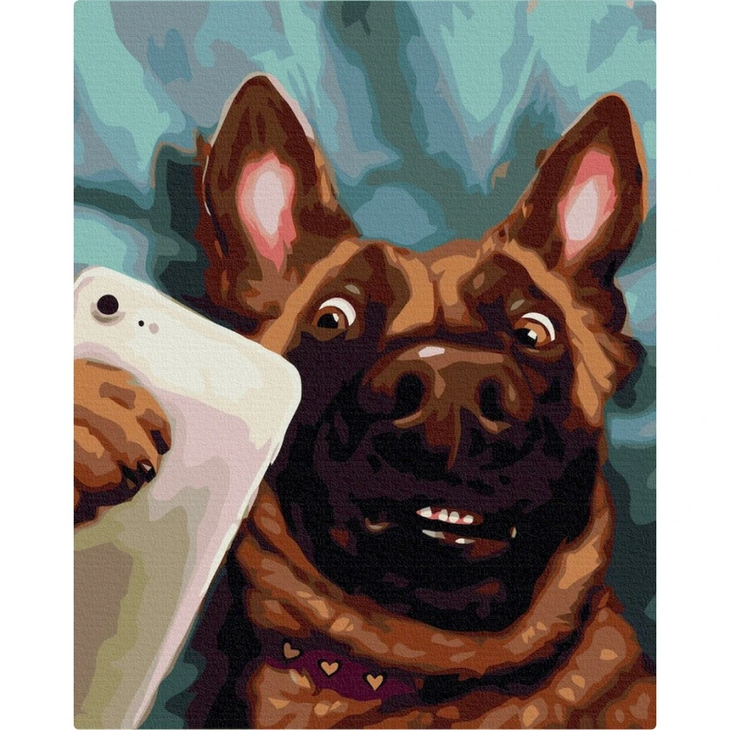 Картина за номерами "Селфі Чарлі" © Lucia Heffernan BS53509, 40х50см