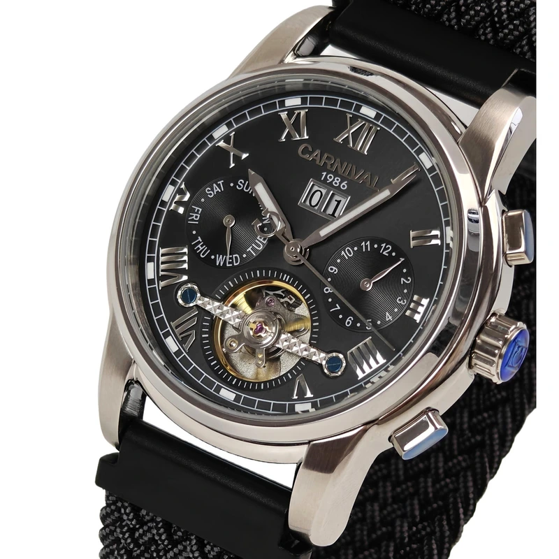 Чоловічий механічний годинник Carnival First Magnetic, 2 ремінці