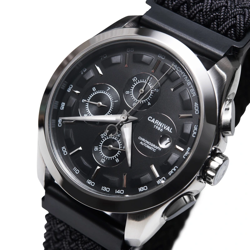 Чоловічий механічний годинник Carnival Genius Magnetic Grey, 2 ремінці — Carnival