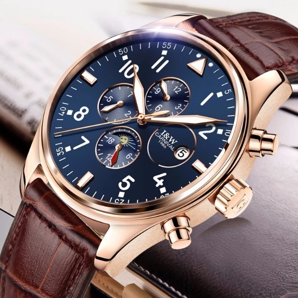 Чоловічий механічний годинник Carnival Grand Brown