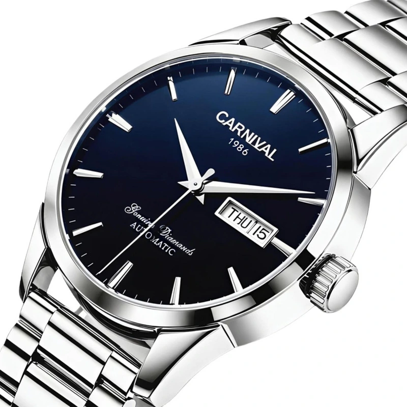 Чоловічий механічний годинник Carnival Flagman Supermetal, 2 ремінці — Carnival