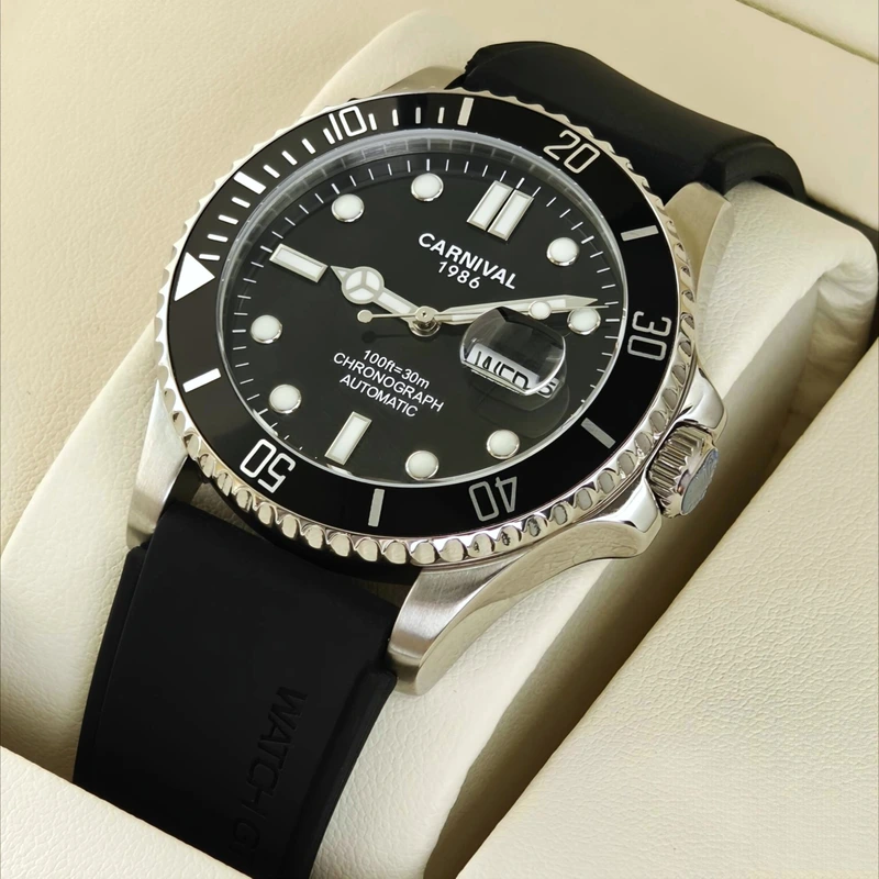 Чоловічий механічний годинник Carnival Patent R-Series, 2 ремінці