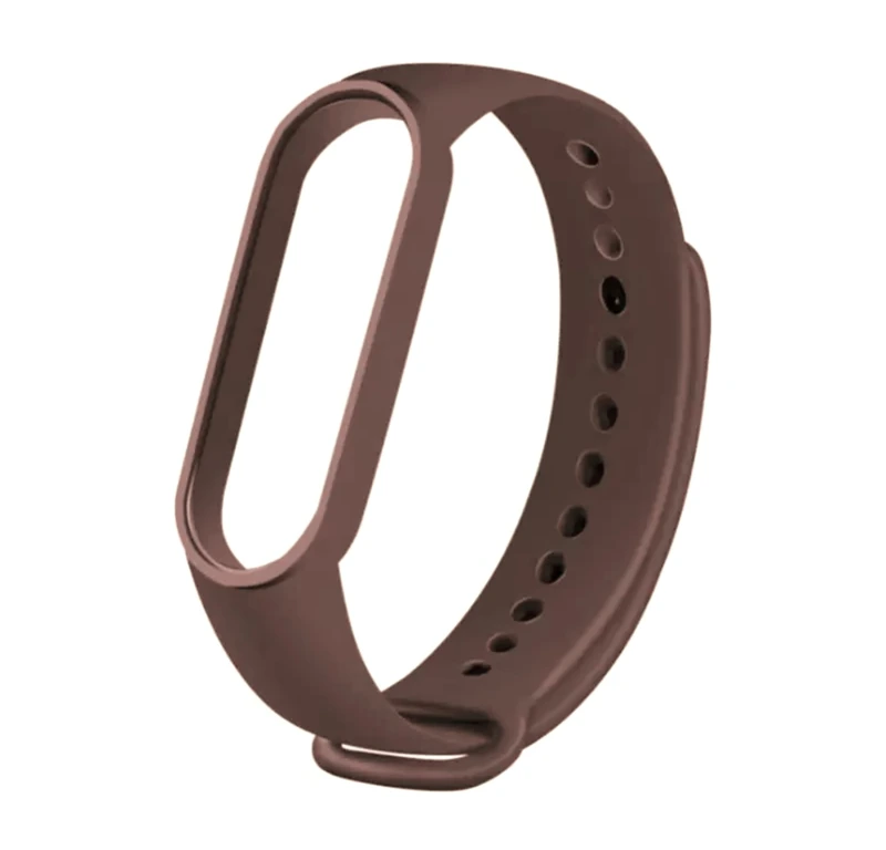 Силіконовий ремінець для фітнес-браслету Mi band M6/7/8 (Коричневий)