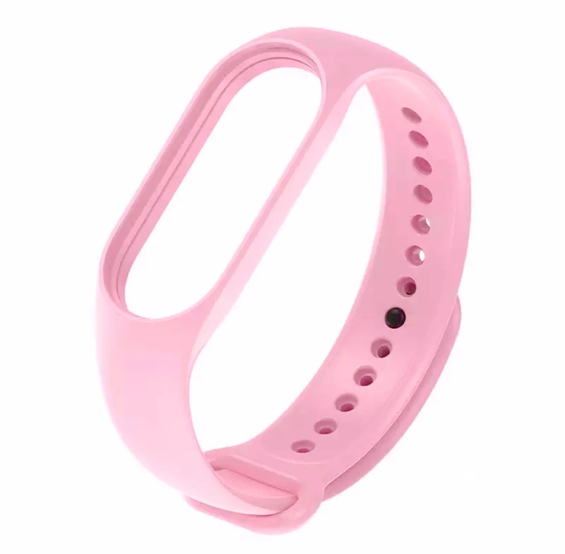 Силіконовий ремінець для фітнес-браслету Mi band M6/7/8 (Світло-рожевий)
