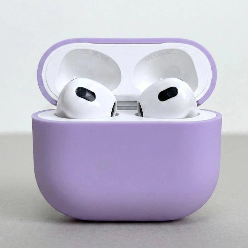Силіконовий чохол для навушників pods 4 (Бузковий) — Case