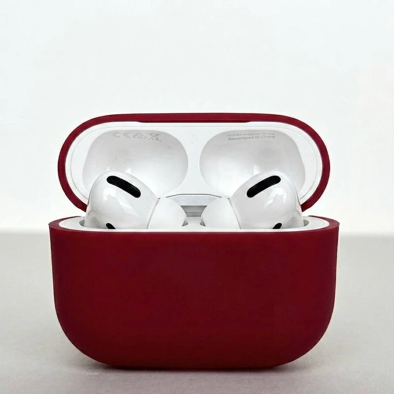 Силіконовий чохол для навушників pods Pro 3 (Бордовий)