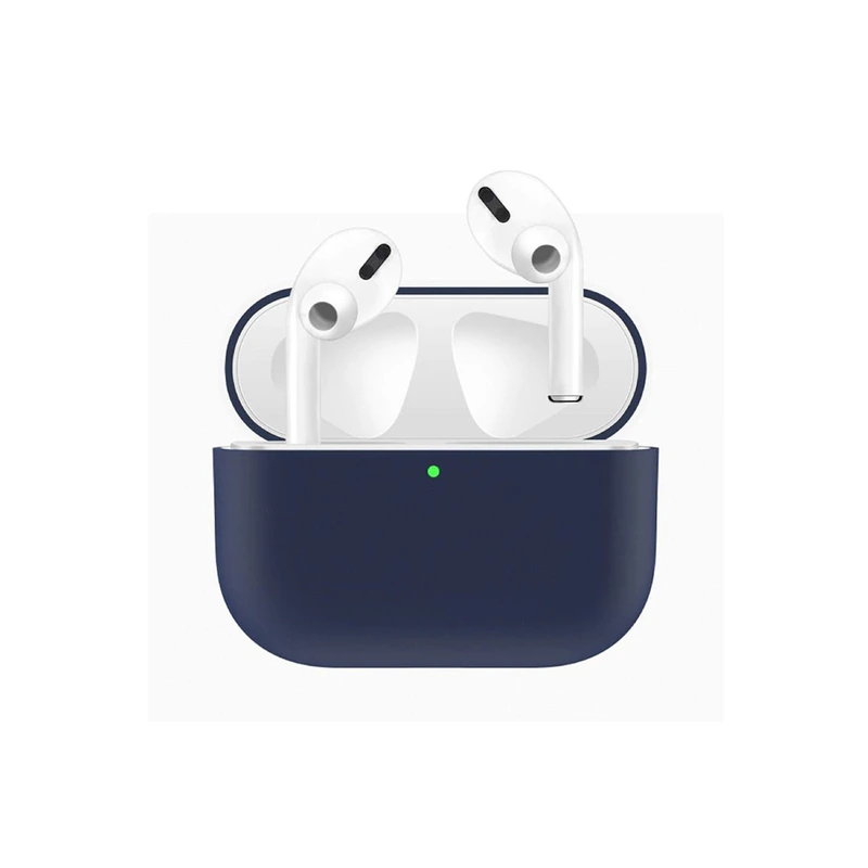 Силіконовий чохол для навушників pods PRO (Темно-синій)