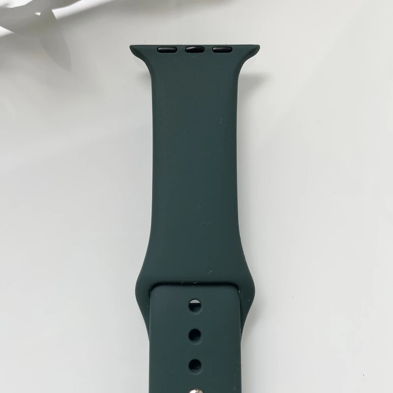 Силіконовий ремінець для розумного годинника Smart Watch 38/40 (Темно-зелений)