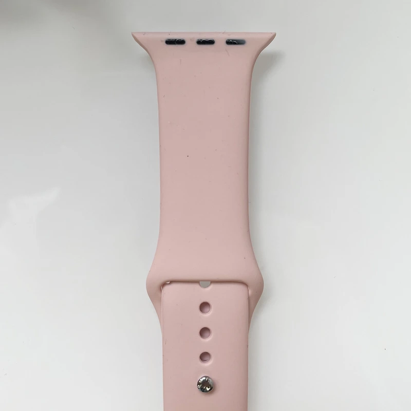 Силіконовий ремінець для розумного годинника Smart Watch 42/44 (Пудровий)