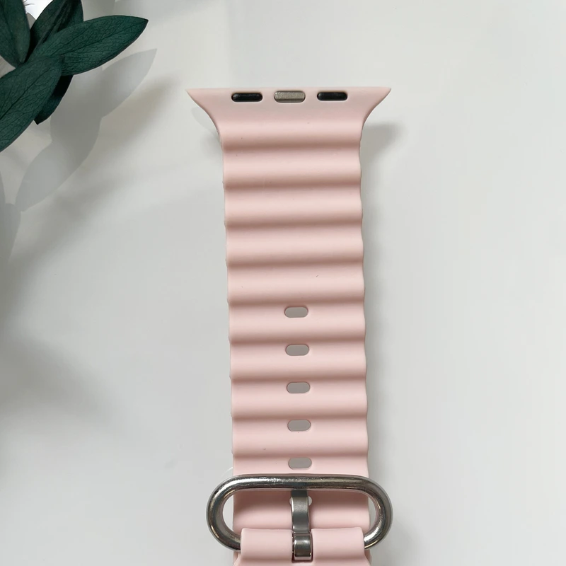 Силіконовий ремінець для Smart Watch Ocean Band 42/44/45/49 (Пудра)