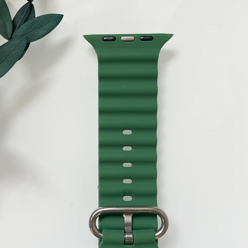 Силіконовий ремінець для Smart Watch Ocean Band 42/44/45/49 (Темно-зелений)