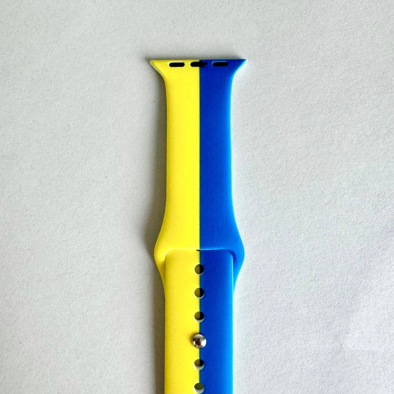Силіконовий ремінець Watch 38/40 (Жовто-блакитний)
