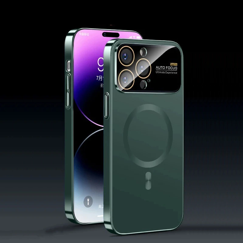 Чохол накладка Glass Slim Case with Magsafe для iPhone 12 Pro- green