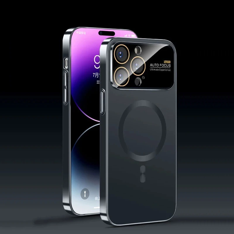 Чохол накладка Glass Slim Case with Magsafe для iPhone 12 Pro Max- black