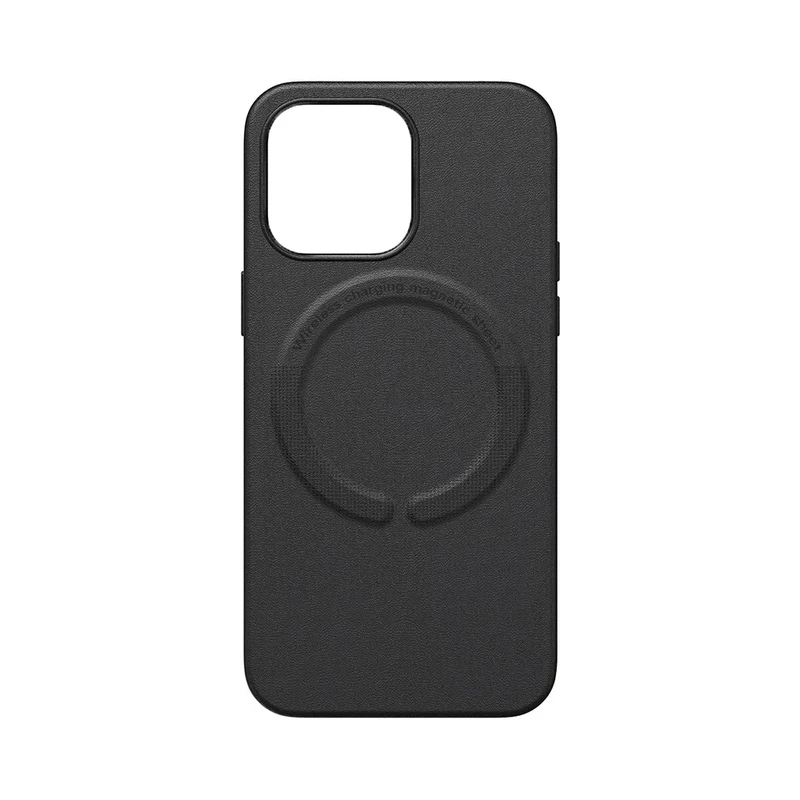 Чохол накладка Leather with MagSafe iPhone 12/12 Pro- black