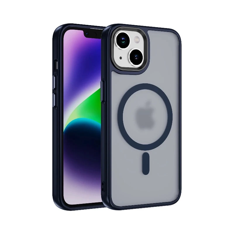 Чохол накладка Matte Color with Magsafe для iPhone 13 Pro- dark blue