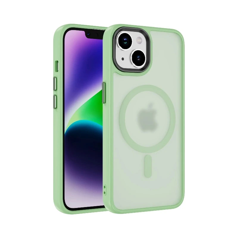 Чохол накладка Matte Color with Magsafe для iPhone 13 Pro Max- light green