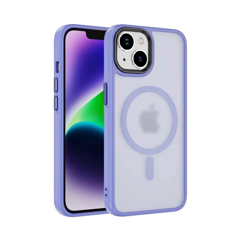 Чохол накладка Matte Color with Magsafe для iPhone 13- purple