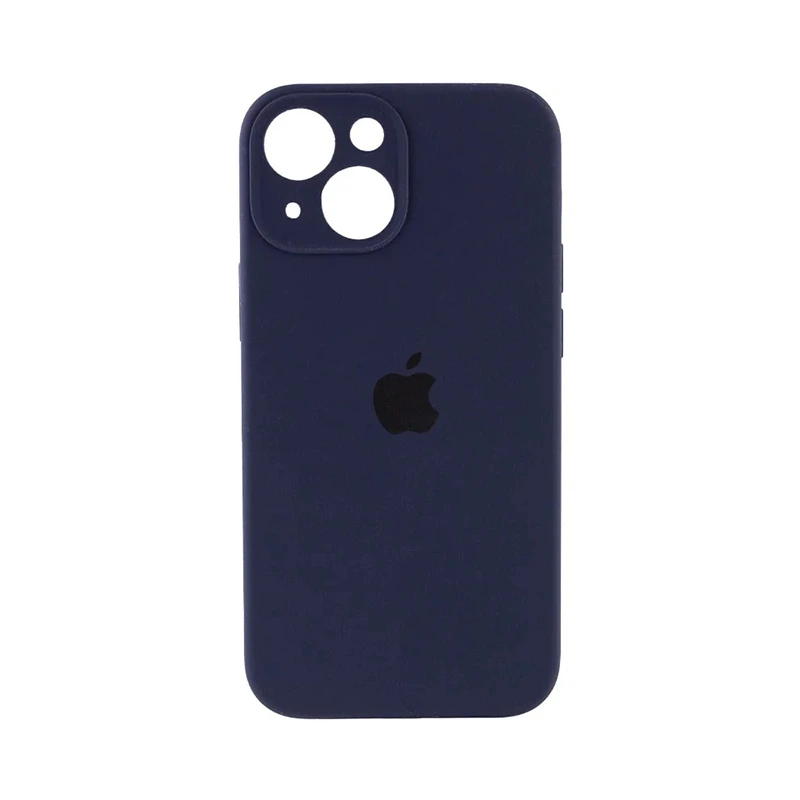 Чохол накладка Silicone Case Full Camera Protection для iPhone 15- midnight