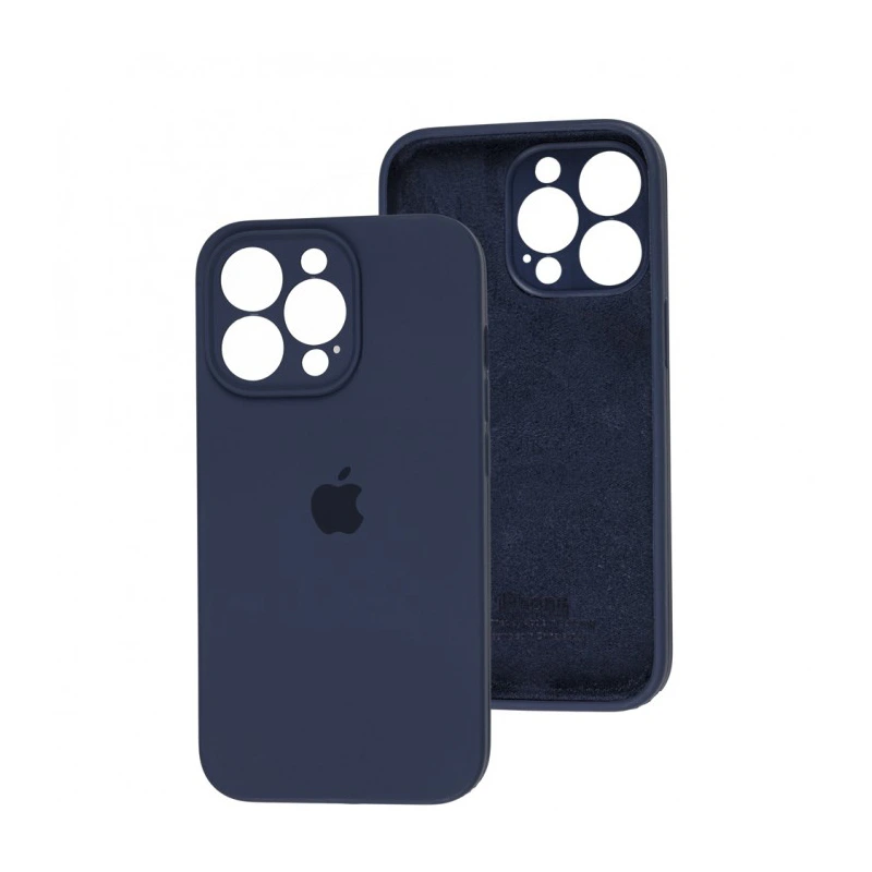 Чохол накладка Silicone Case Full Camera Protection для iPhone 15 Pro- midnight