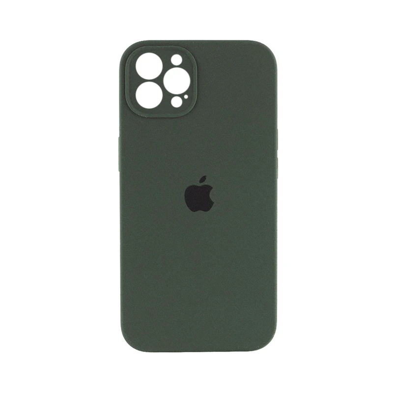 Чохол накладка Silicone Case Full Camera Protection для iPhone 14 Pro- dark green