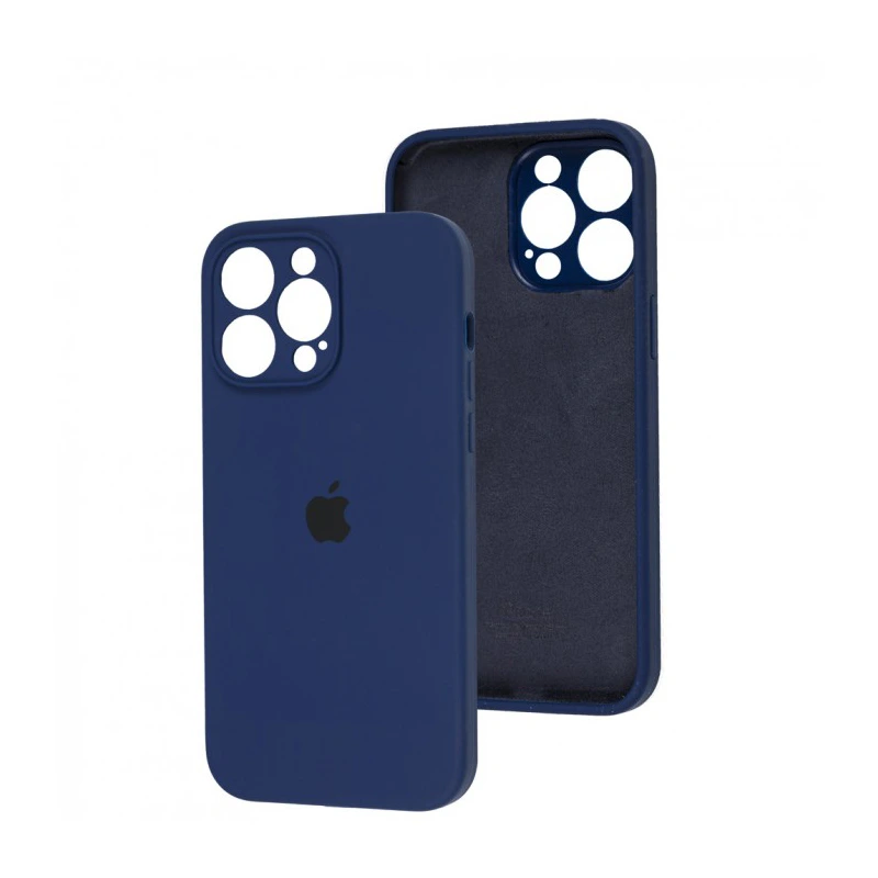 Чохол накладка Silicone Case Full Camera Protection для iPhone 15 Pro- navy blue