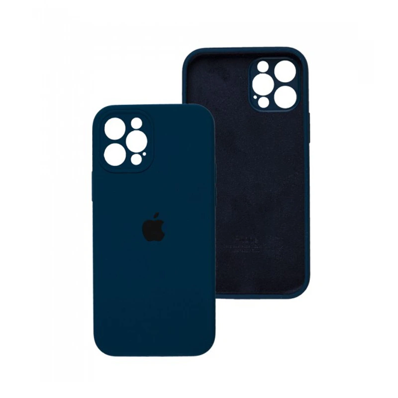 Чохол накладка Silicone Case Full Camera Protection для iPhone 15 Pro- blue cobalt