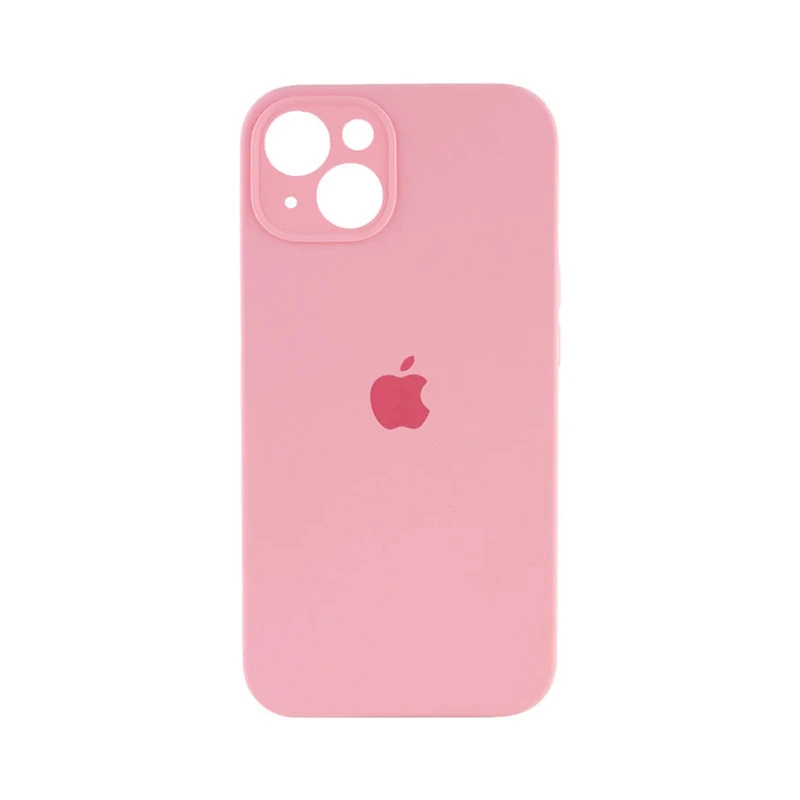 Чохол накладка Silicone Case Full Camera Protection для iPhone 15 Plus- light pink