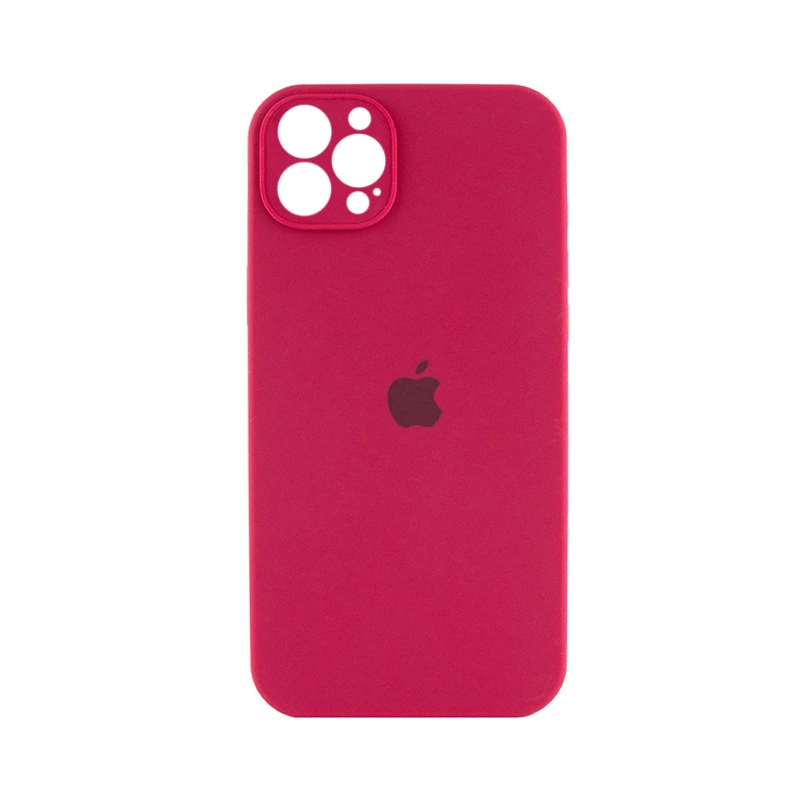 Чохол накладка Silicone Case Full Camera Protection для iPhone 13 Pro- rose red