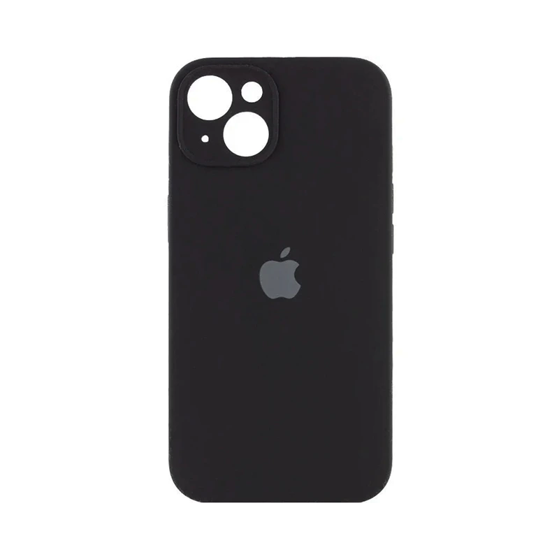 Чохол накладка Silicone Case Full Camera Protection для iPhone 15 Plus- black