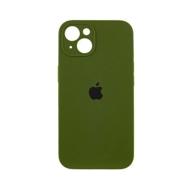 Чохол накладка Silicone Case Full Camera Protection для iPhone 15 Plus- army green