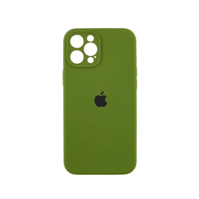 Чохол накладка Silicone Case Full Camera Protection для iPhone 14 Pro Max- army green