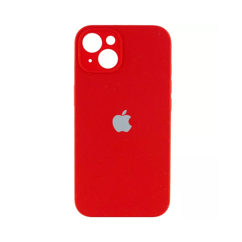 Чохол накладка Silicone Case Full Camera Protection для iPhone 14- dark red