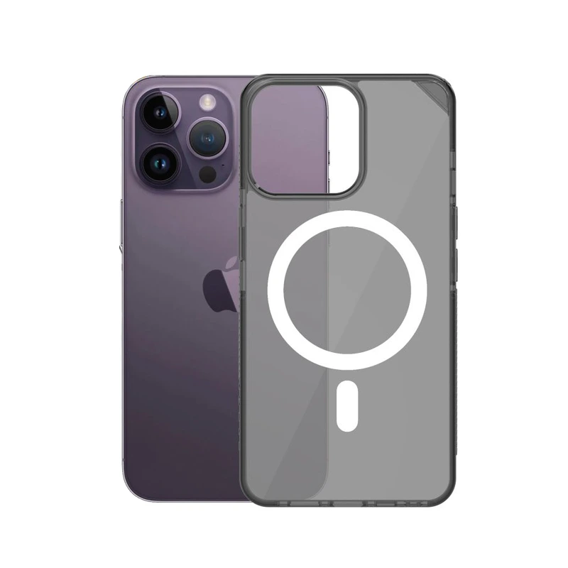 Чохол накладка Silicone Clear Case Full MagSafe для iPhone 14- grey