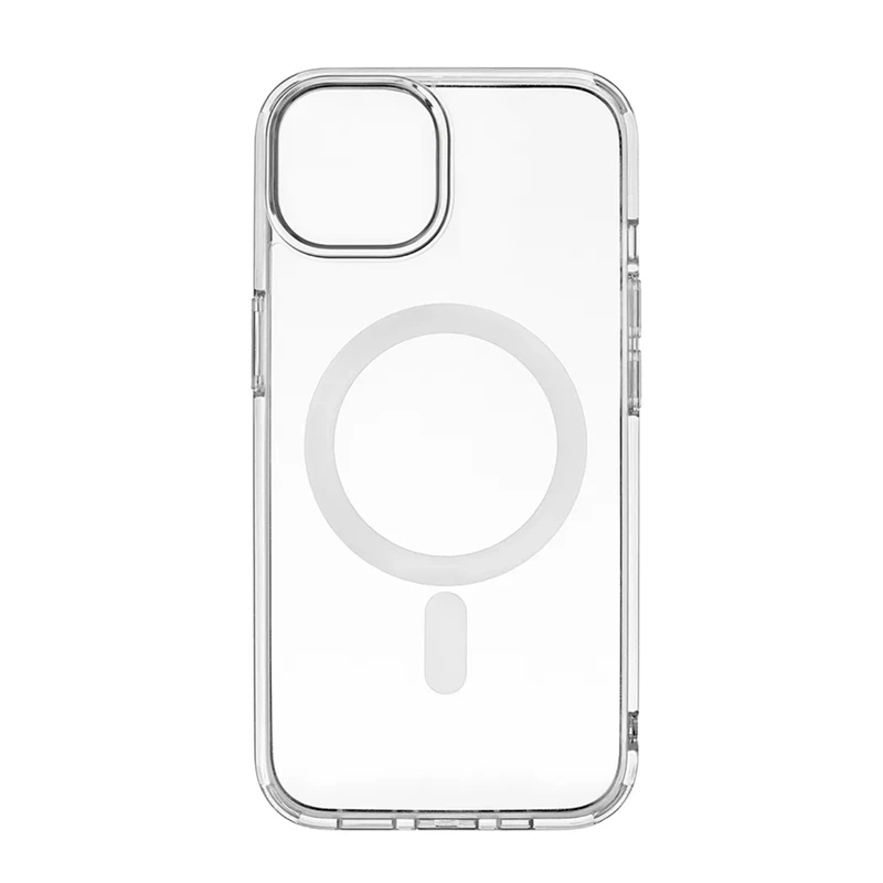Чохол накладка Silicone Clear Case Full MagSafe для iPhone 15 Plus- clear